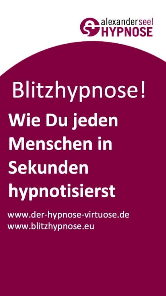 Pinterest Pin: Schnellhypnose und Blitzhypnose lernen